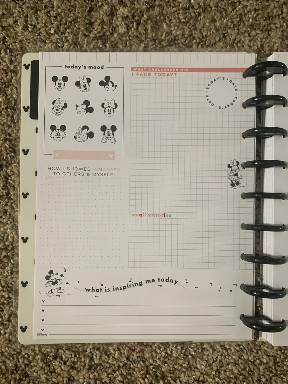 Disney Yellow Mickey & Minnie Guided Happy Journal by The Happy Planner